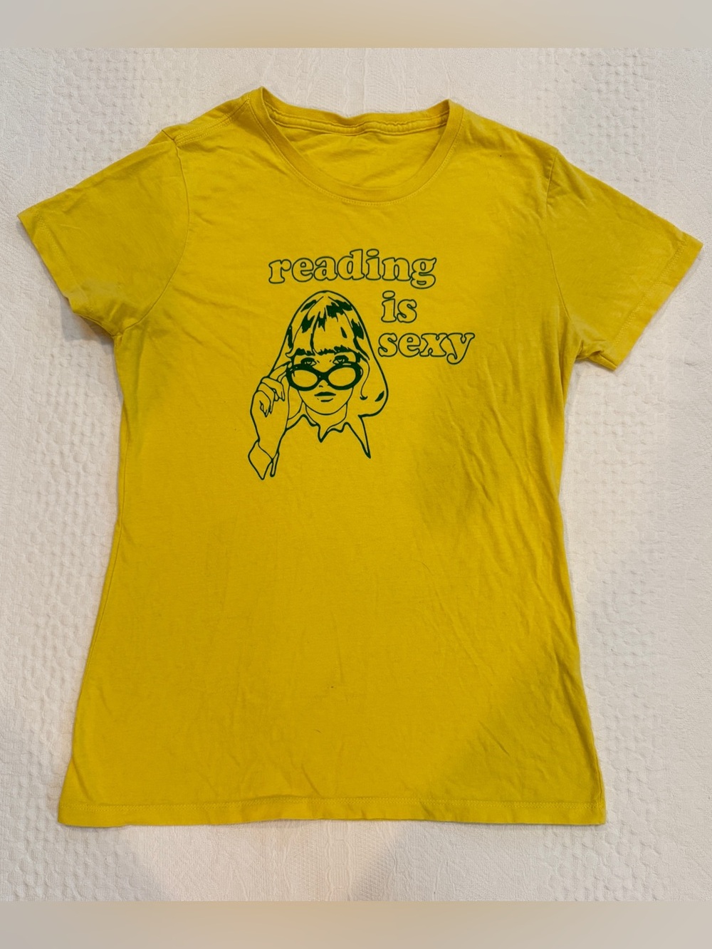Reading Is Sexy Rory Gilmore Tee Shirt Womens Small S Yellow